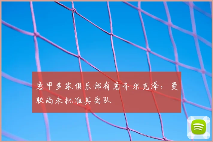 意甲多家俱乐部有意齐尔克泽，曼联尚未批准其离队